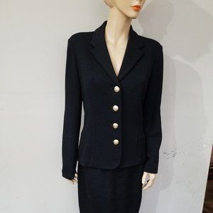 ST JOHN Black Skirt Suit